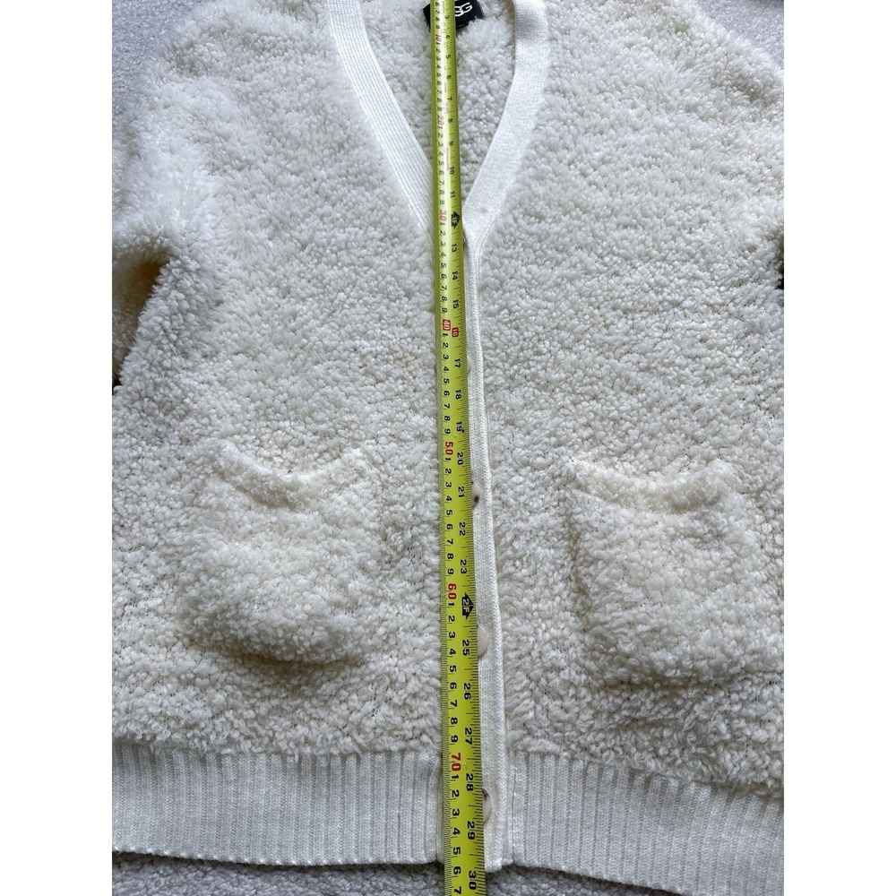 UGG Plaster Sherell Cloudfluff Wool Blend V Neck Cardigan Sweater LARGE - Picture 8 of 10